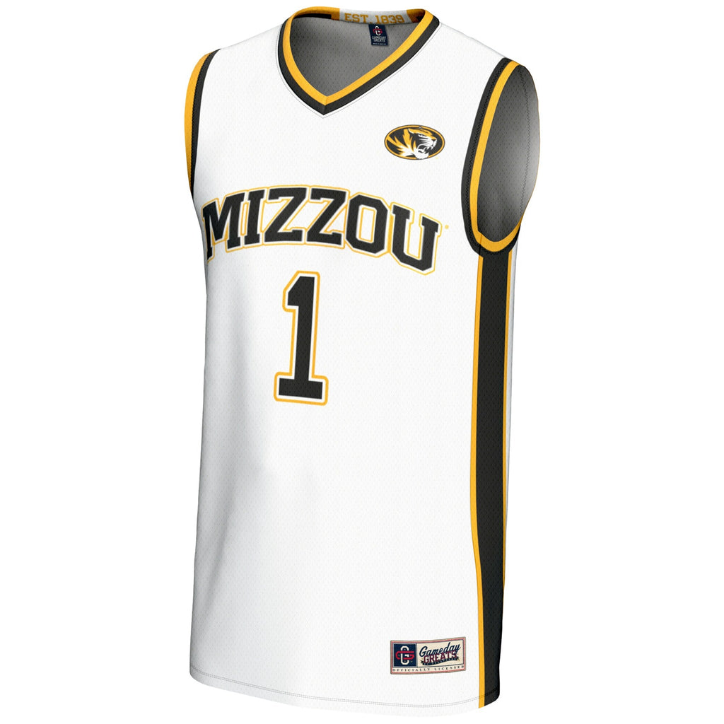 GameDay Greats #1 White Missouri Tigers Lightweight Basketball Jersey