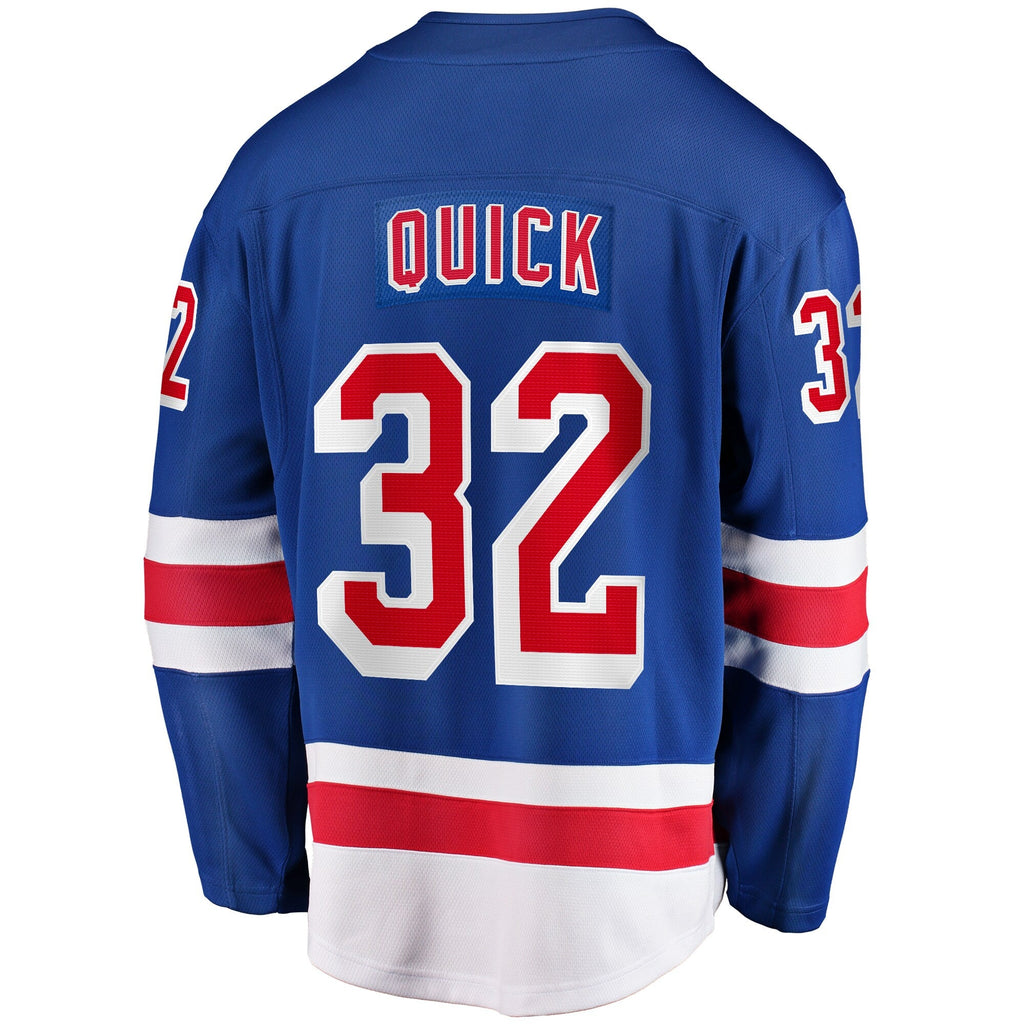 New York Rangers Jonathan Quick Fanatics Blue Home Breakaway Jersey