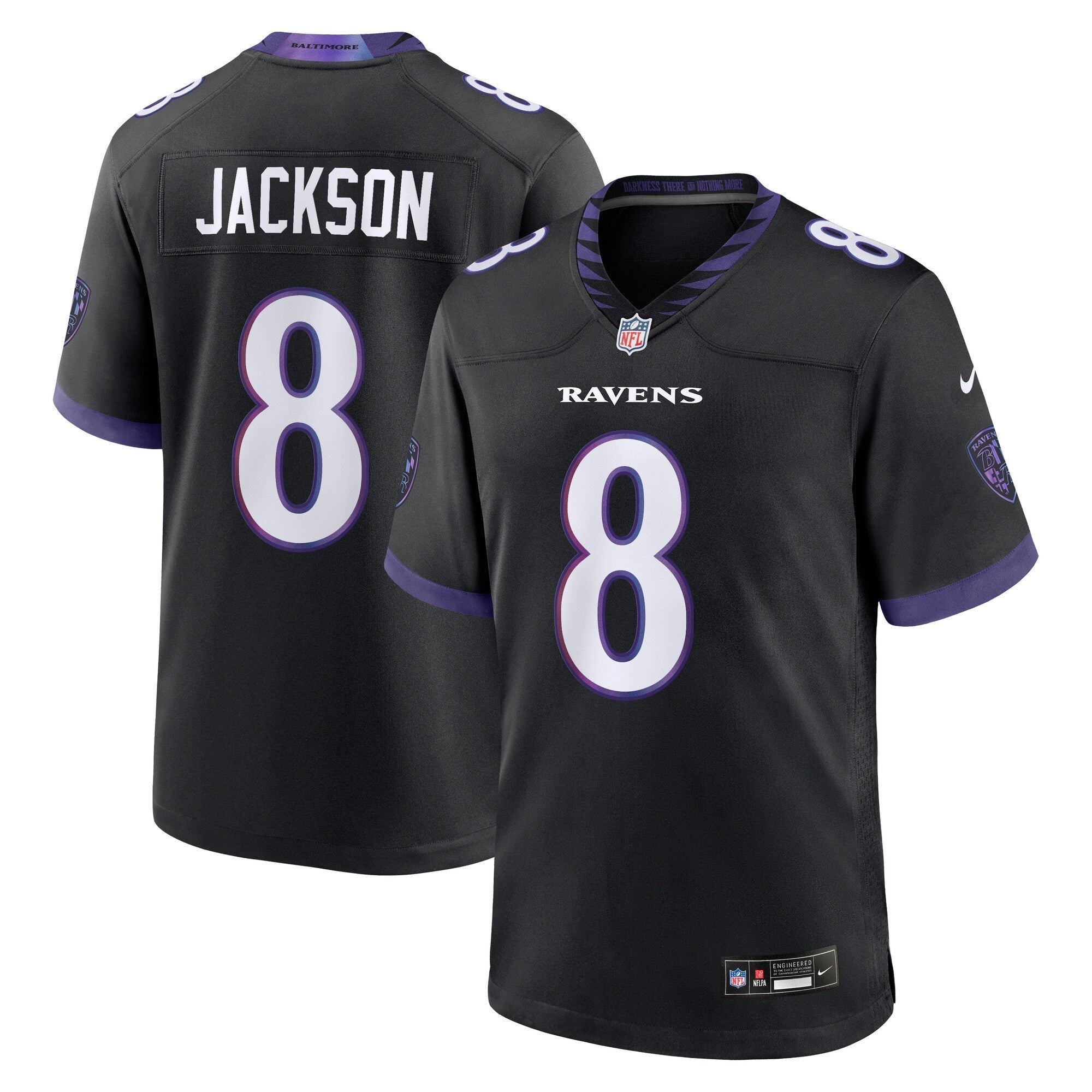 Baltimore Ravens Lamar Jackson Nike Black Alternate Game Jersey