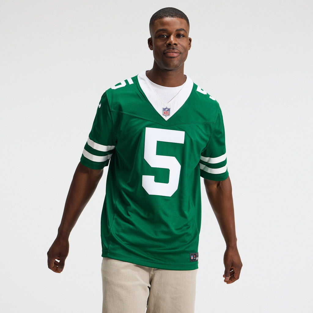New York Jets Garrett Wilson Nike Legacy Green Team Vapor F.U.S.E. Stitched Limited Jersey