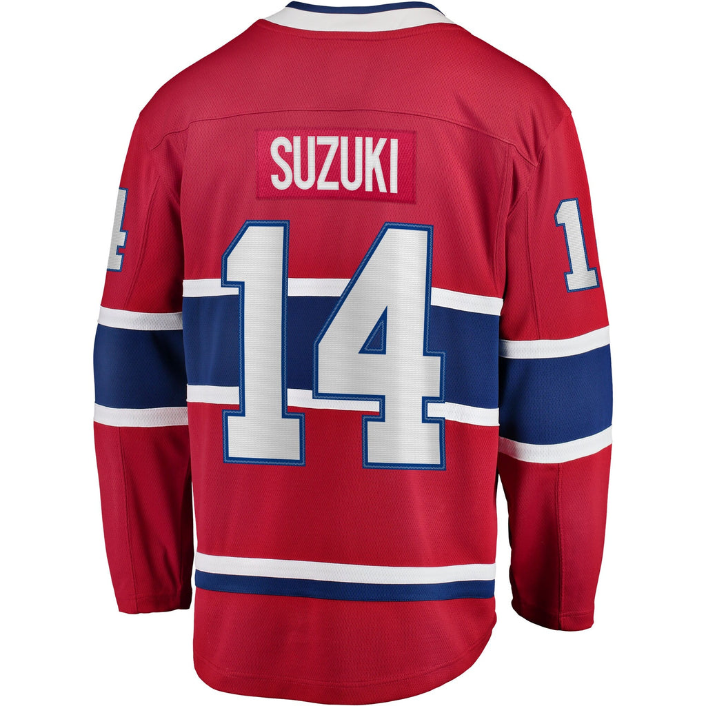 Montreal Canadiens Nick Suzuki Fanatics Red Home Captain Patch Breakaway Player Jersey