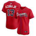 Atlanta Braves Ronald Acuña Jr. Nike Red Alternate 2 Elite Jersey
