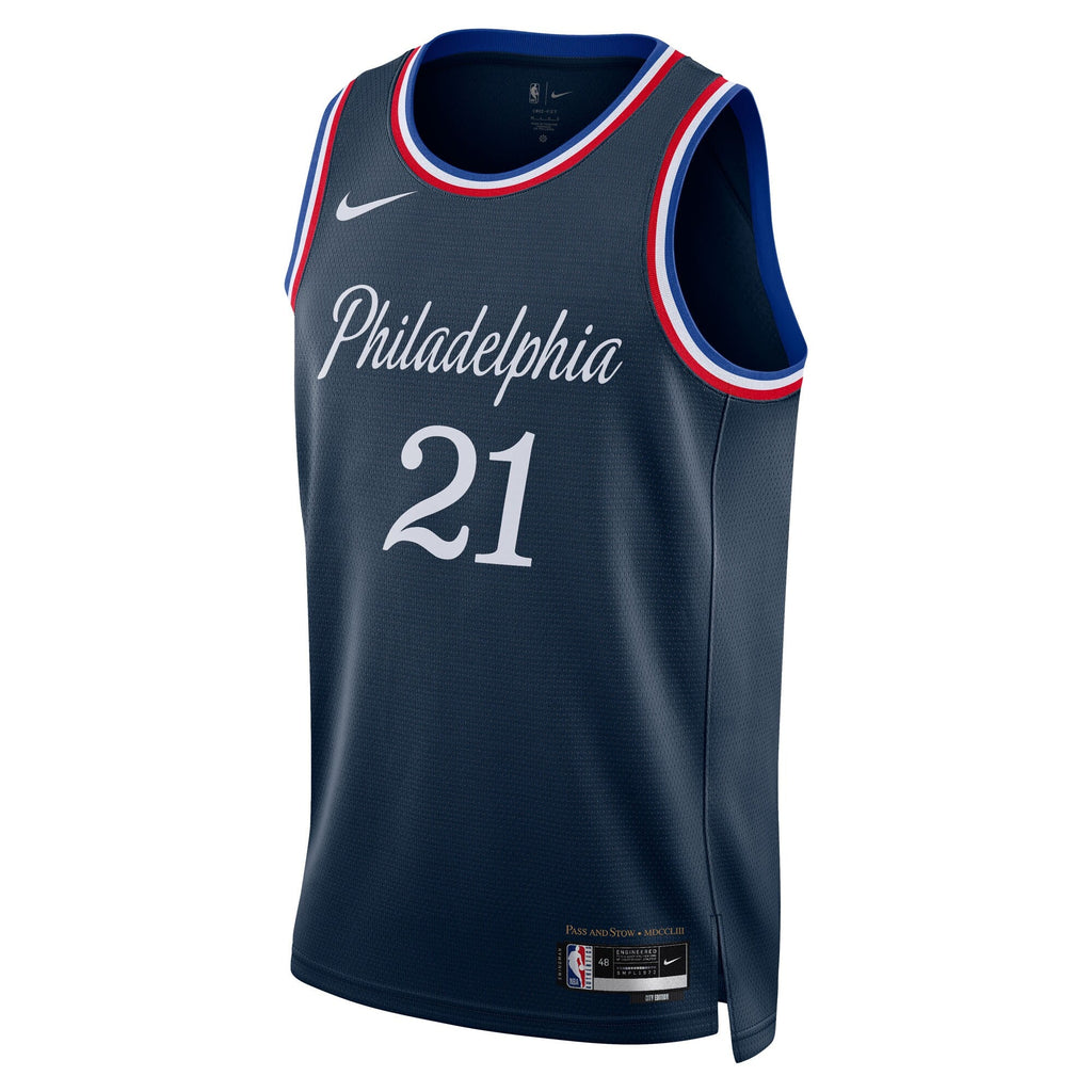Philadelphia 76ers Nike 2025/26 City Edition Swingman Jersey - Navy - Joel Embiid