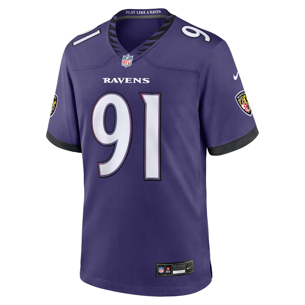 Baltimore Ravens Trey Hendrickson Nike Purple Team Game Jersey
