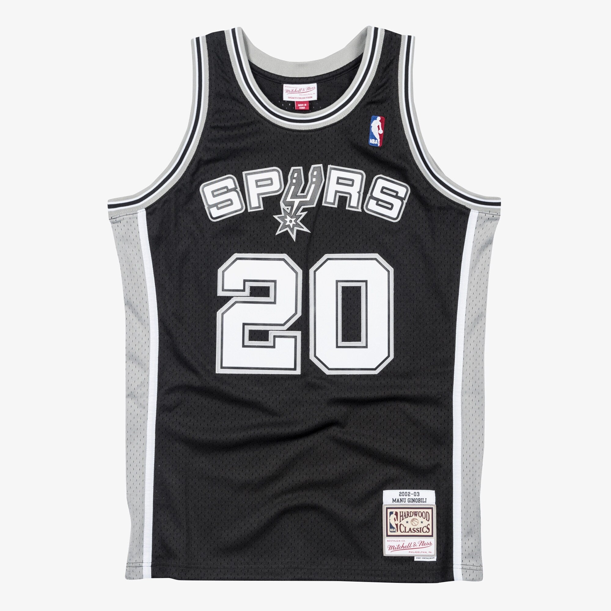 San Antonio Spurs Mitchell & Ness Swingman Jersey Manu Ginobili 2002-03