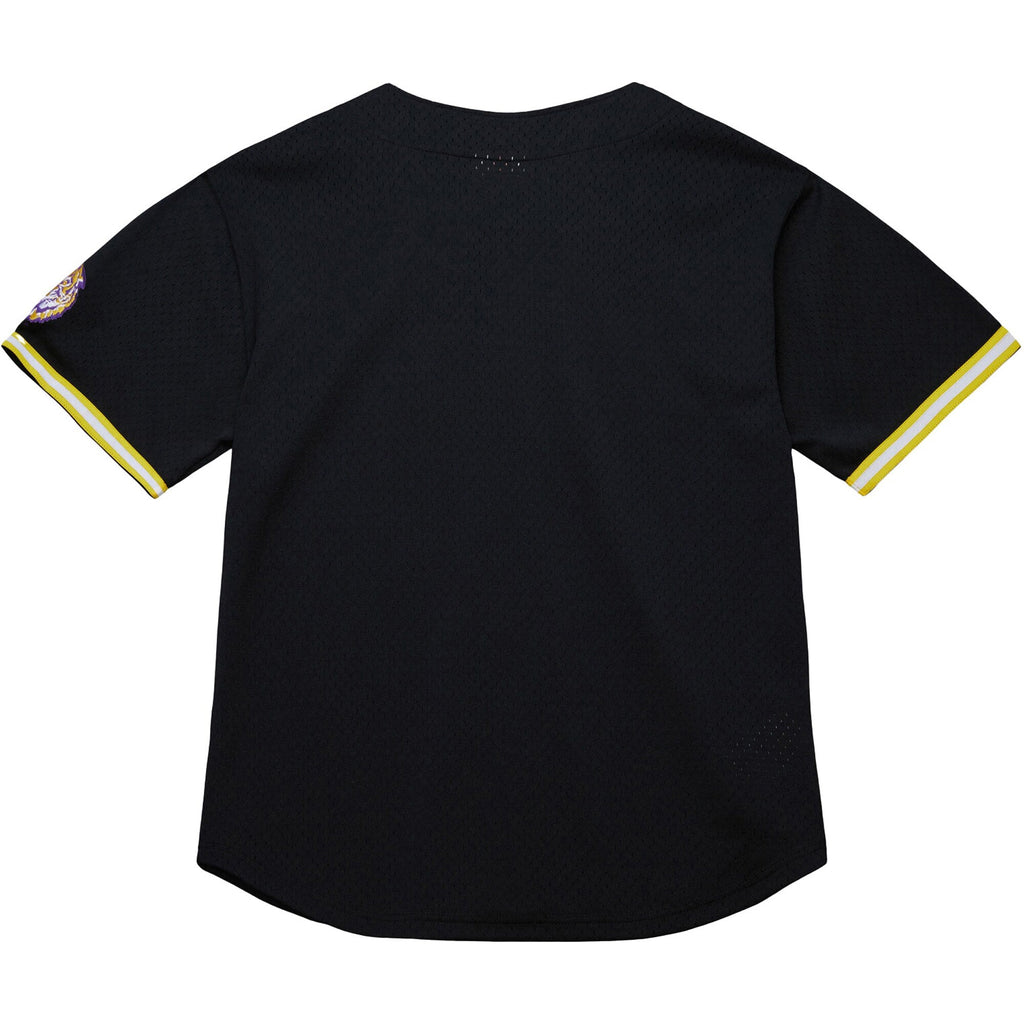 Mitchell & Ness Black LSU Tigers On The Clock Full-Button Fashion Jersey