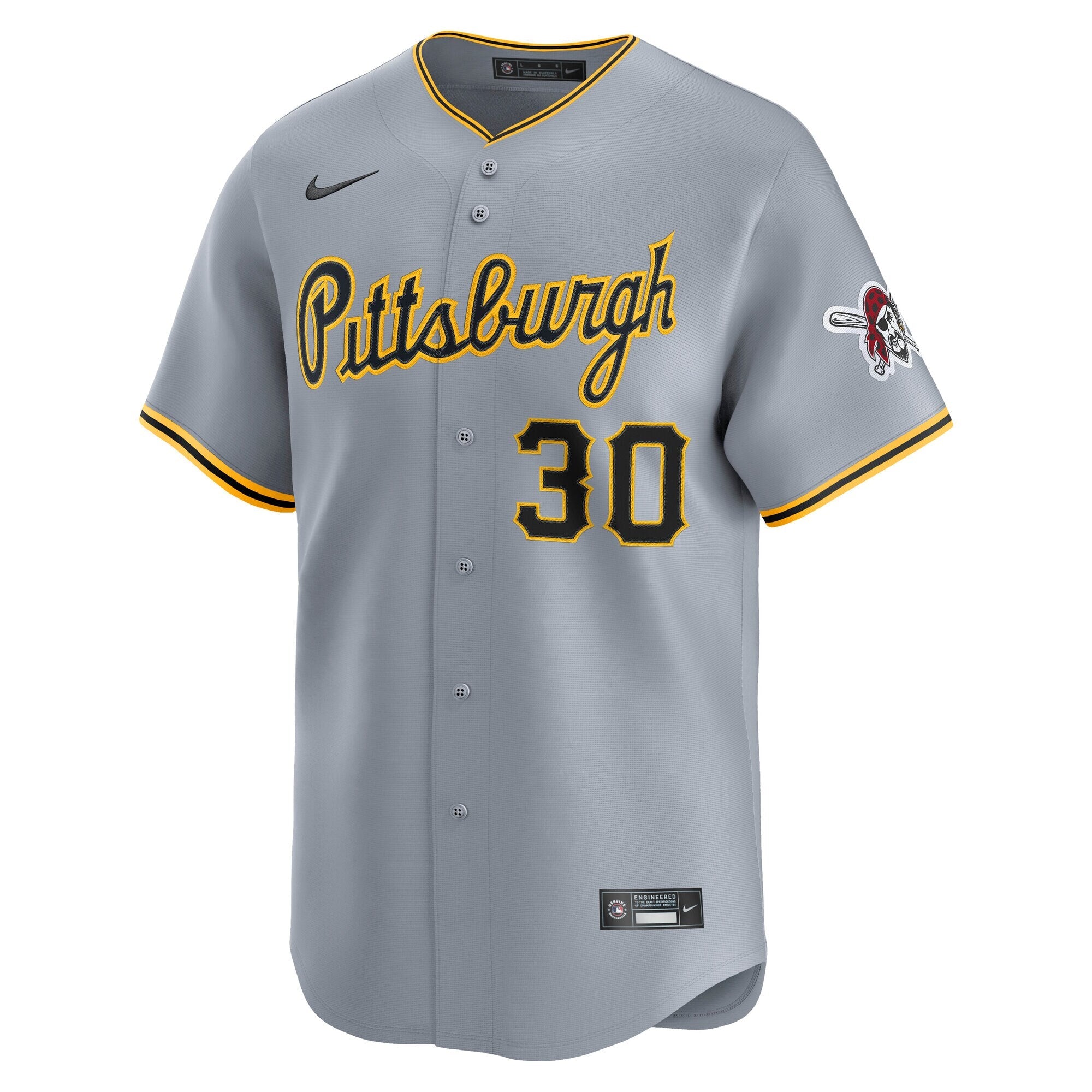 Pittsburgh Pirates Paul Skenes Nike Gray Road Limited Player Jersey