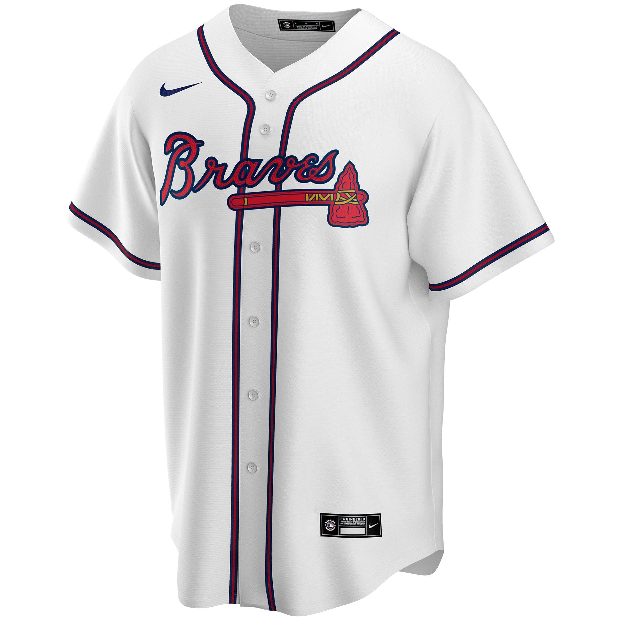 Atlanta Braves Nike White Home Replica Custom Jersey