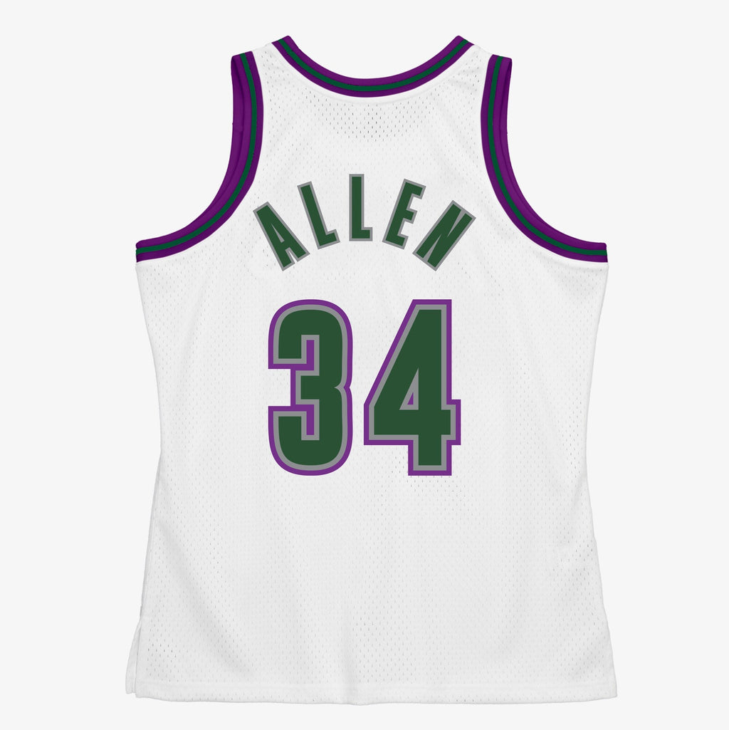 Milwaukee Bucks Mitchell & Ness Ray Allen 1996 Swingman Authentic Jersey - White