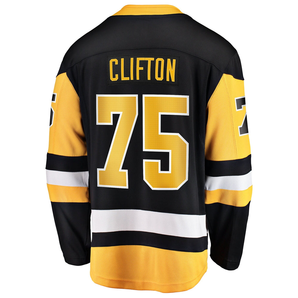 Pittsburgh Penguins Connor Clifton Fanatics Black Home Breakaway Jersey