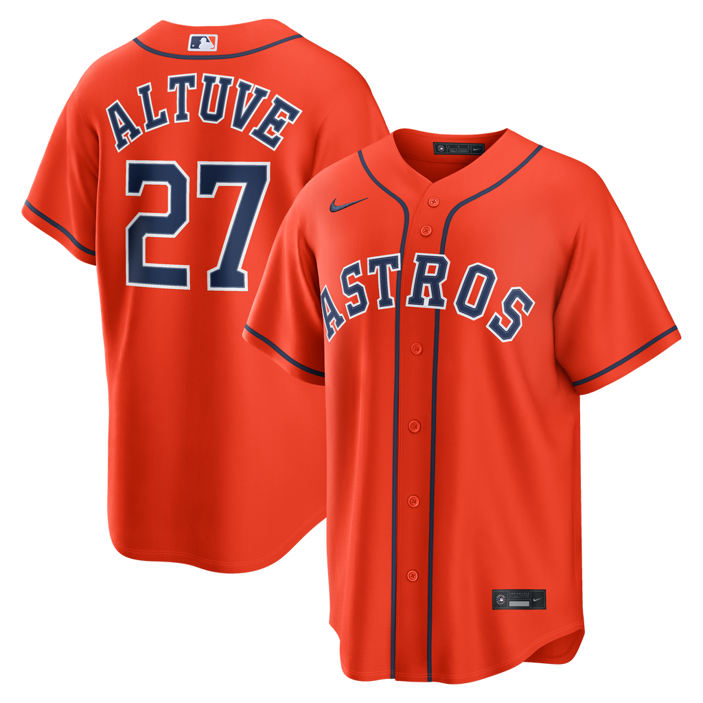 Houston Astros Jose Altuve Nike Orange Alternate Replica Jersey