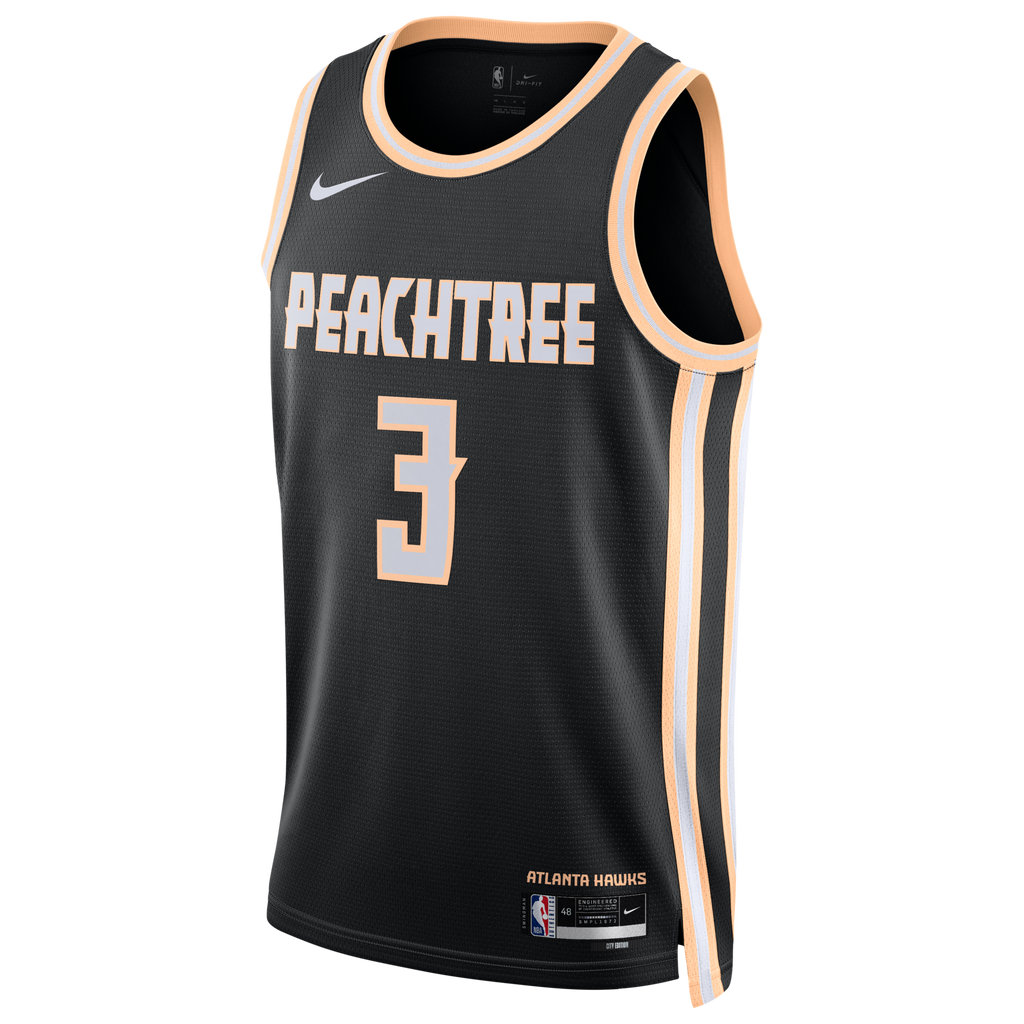Nike Atlanta Hawks 2025/26 Nike City Edition Swingman Jersey - Black - CJ McCollum