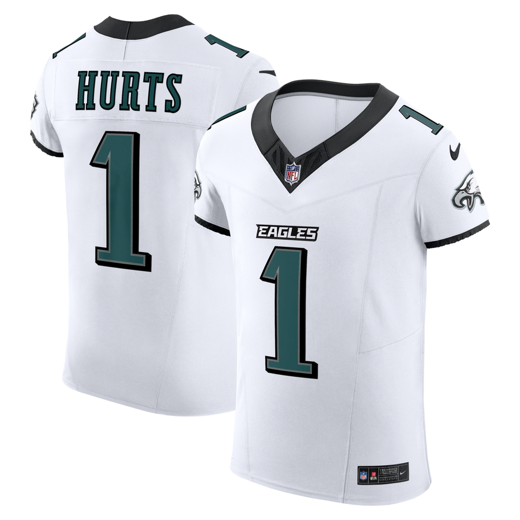 Philadelphia Eagles Jalen Hurts Nike White Vapor F.U.S.E. Elite Jersey
