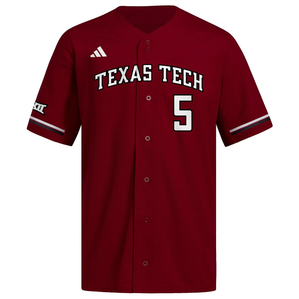 adidas Patrick Mahomes Red Texas Tech Red Raiders Replica Baseball Jersey