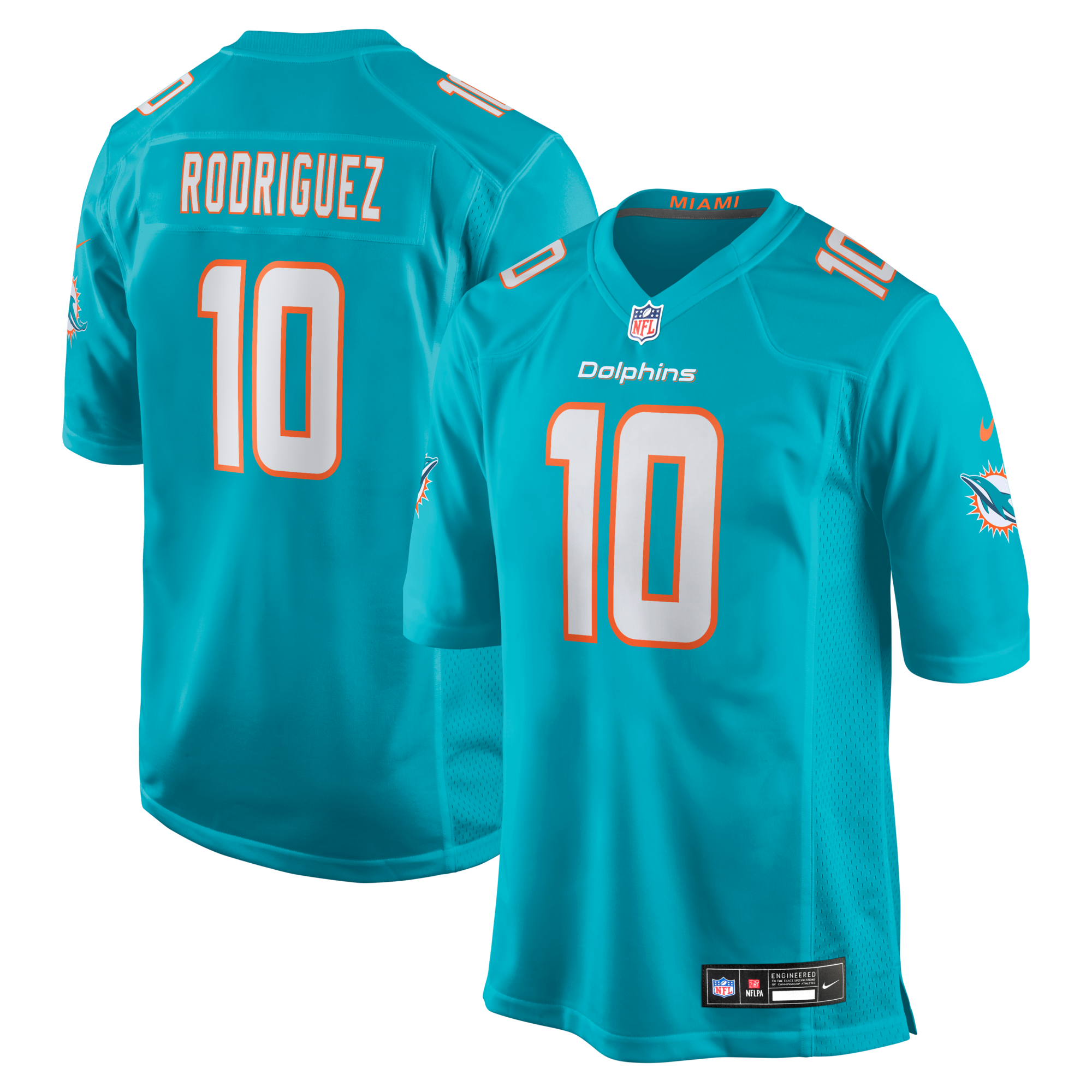 Miami Dolphins Jacob Rodriguez Nike Aqua Game Jersey