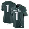 Nike #1 Green Michigan State Spartans Game Jersey
