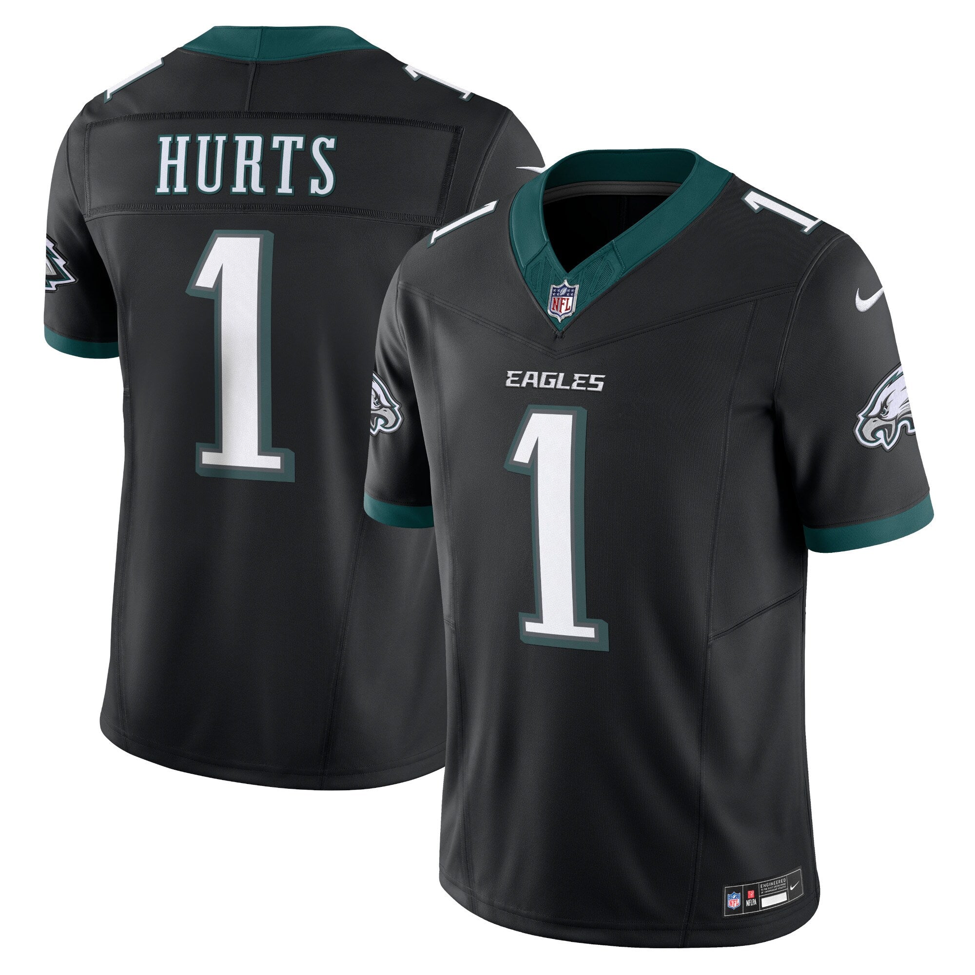 Philadelphia Eagles Jalen Hurts Nike Black Alternate Vapor F.U.S.E. Limited Jersey