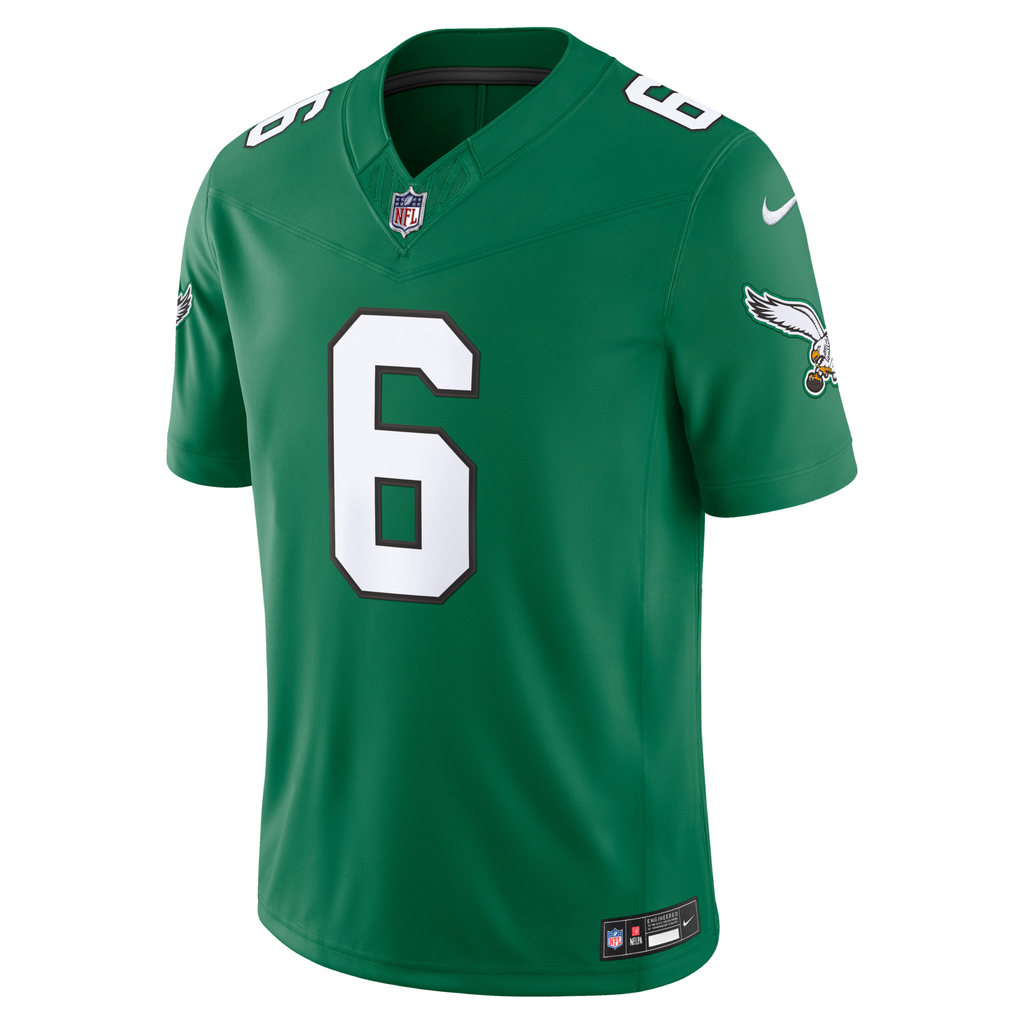 Philadelphia Eagles DeVonta Smith Nike Kelly Green Alternate Vapor F.U.S.E. Stitched Limited Jersey