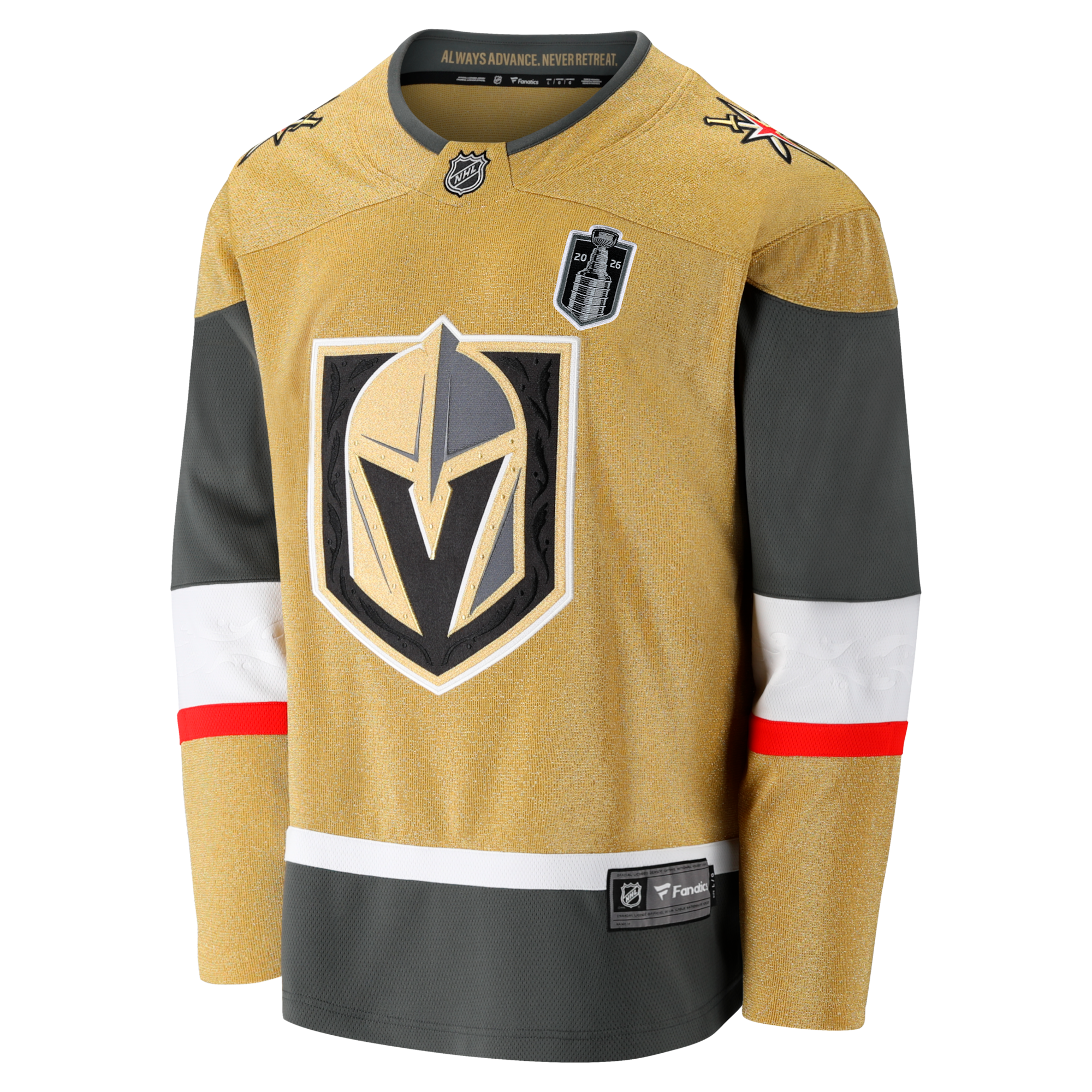 Vegas Golden Knights Fanatics Gold 2026 Stanley Cup Final Breakaway Jersey
