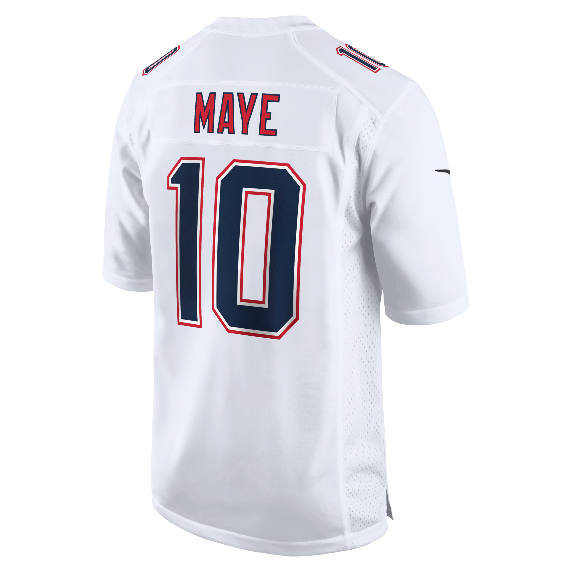 New England Patriots Drake Maye Nike Tundra White Game Jersey