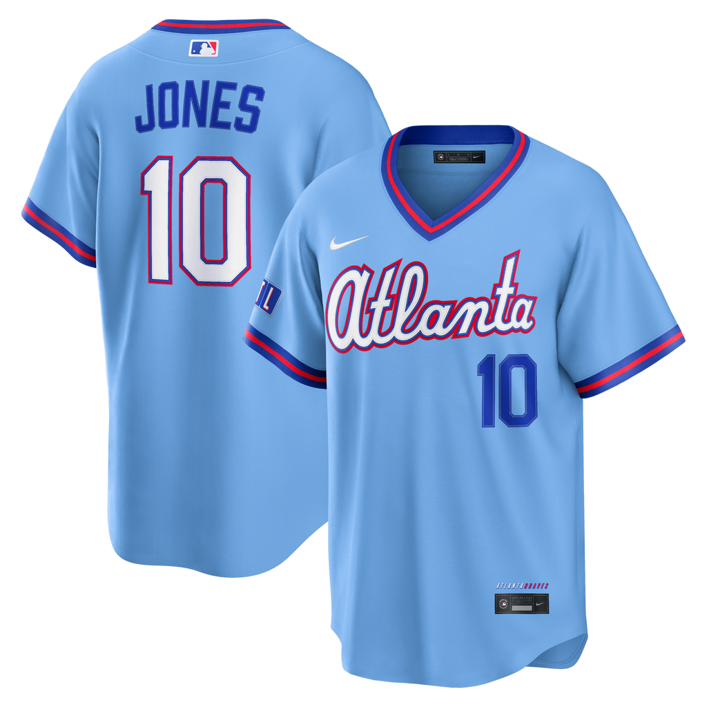 Atlanta Braves Chipper Jones Nike Powder Blue 2026 City Connect Stadium Jersey