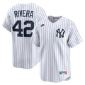 New York Yankees Mariano Rivera Nike White Throwback Cooperstown Collection Limited Jersey