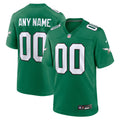 Philadelphia Eagles Nike Kelly Green Alternate Custom Game Jersey