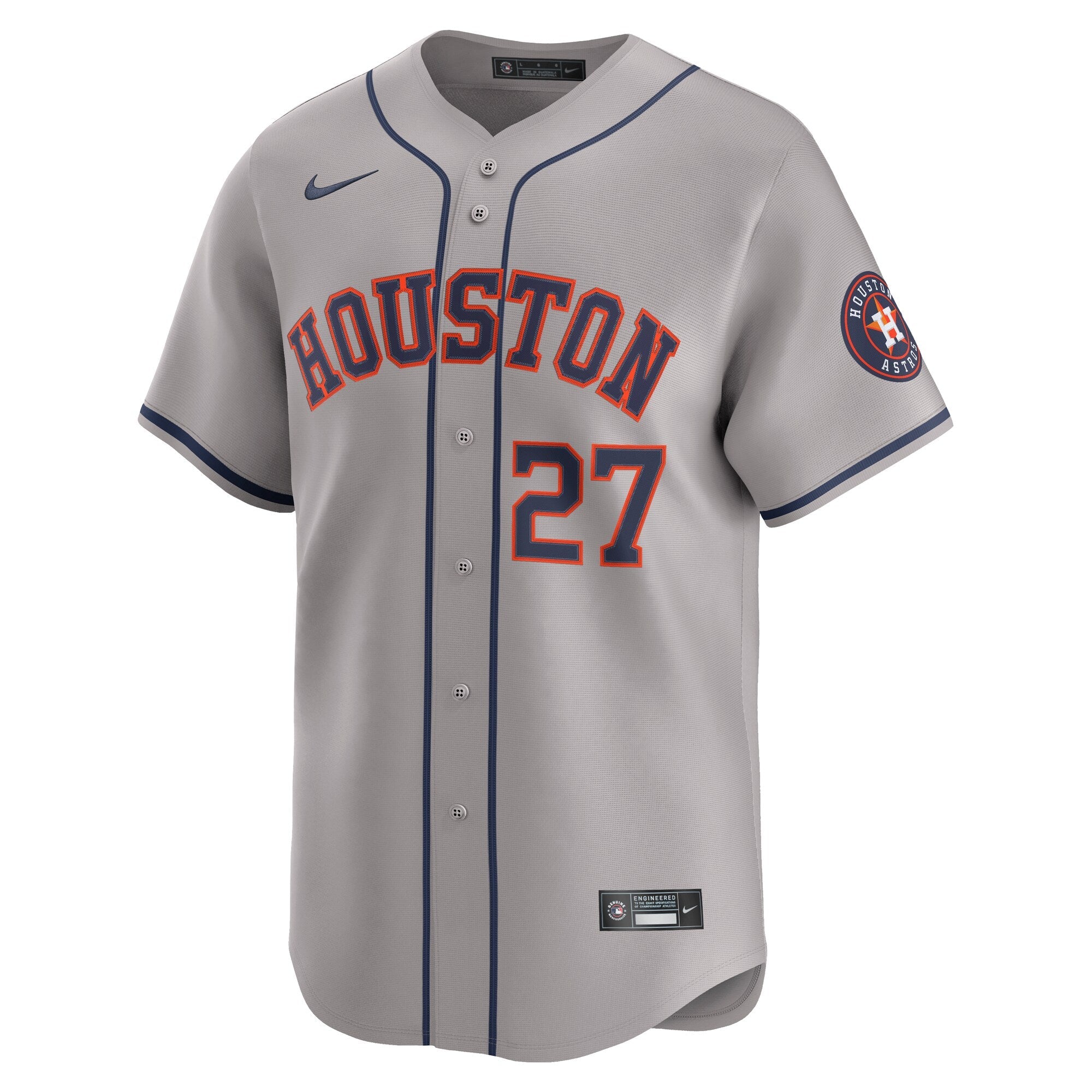 Houston Astros Jose Altuve Nike Gray Road Limited Player Jersey