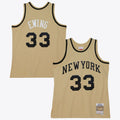 New York Knicks Mitchell & Ness Patrick Ewing 1991 Swingman Jersey - Khaki