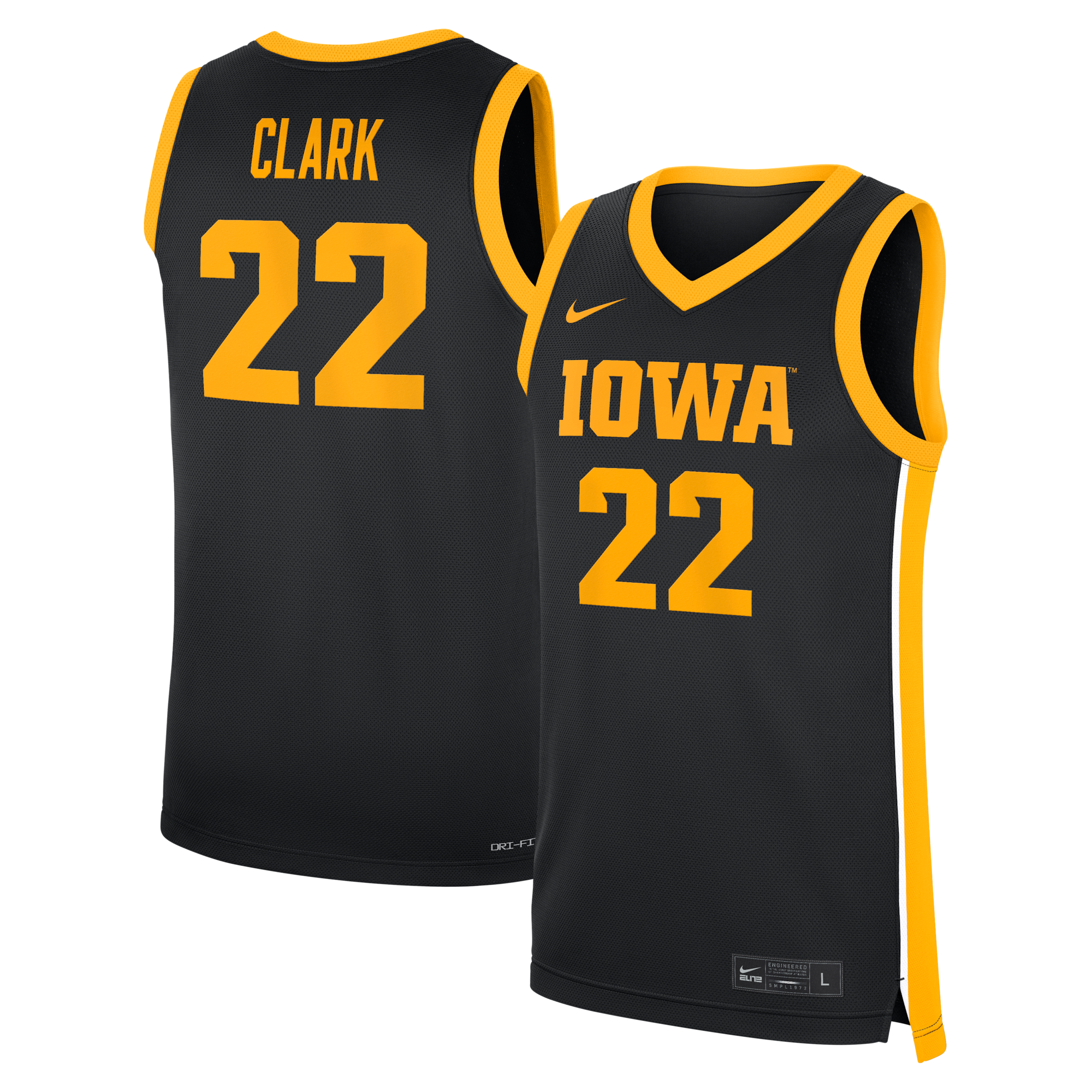 Nike Caitlin Clark Black Iowa Hawkeyes Home Replica Basketball Jersey