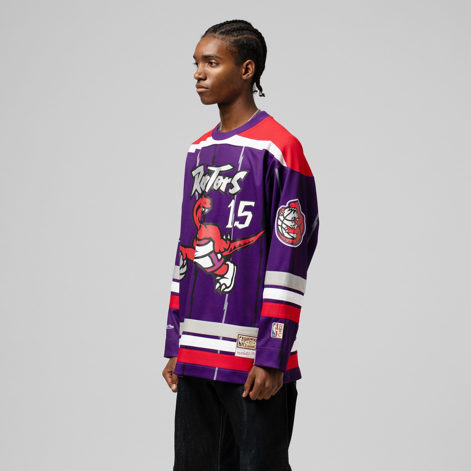 Mitchell & Ness Vince Carter Purple Toronto Raptors Maxxed Out Fashion Hockey Jersey