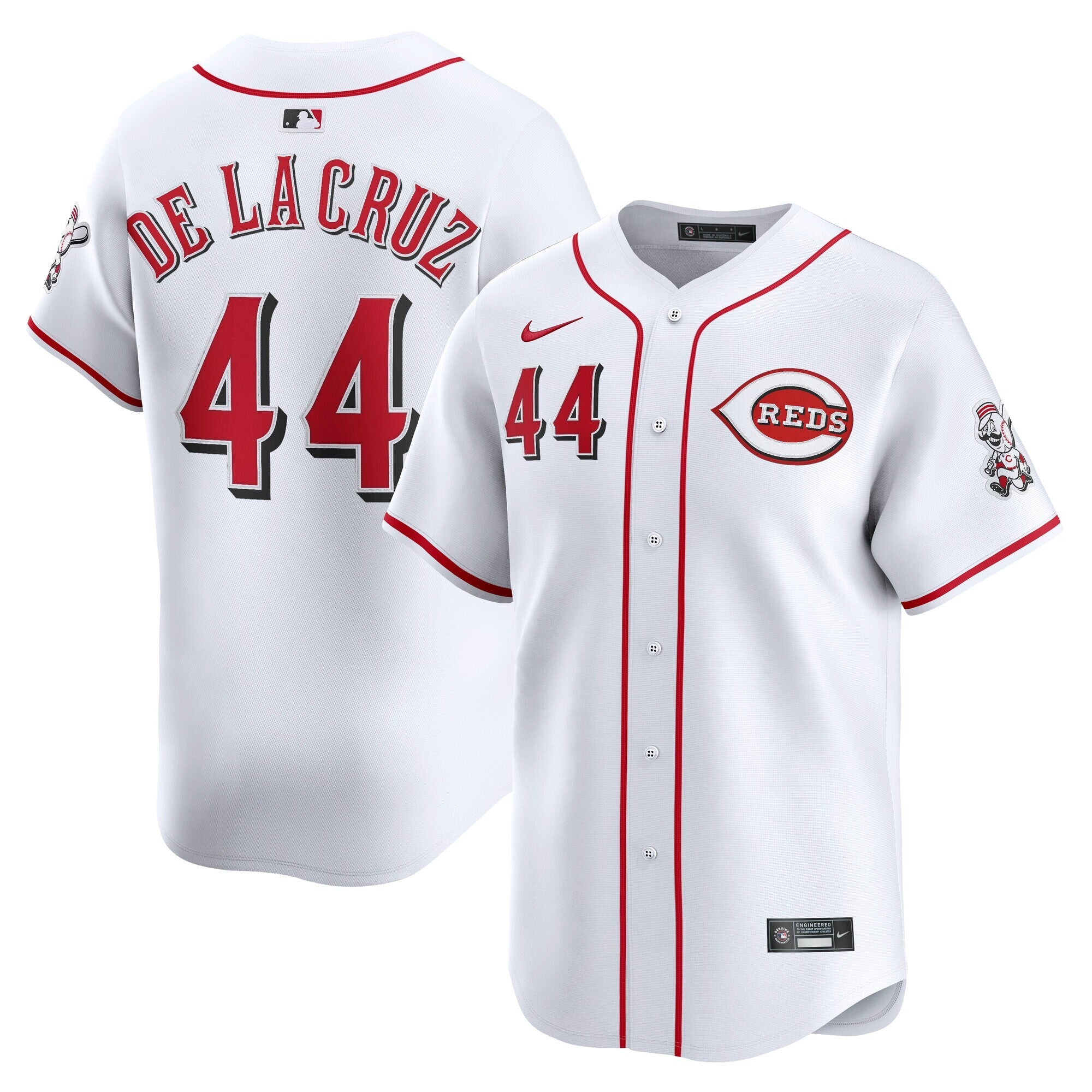 Cincinnati Reds Elly De La Cruz Nike White Home Limited Player Jersey