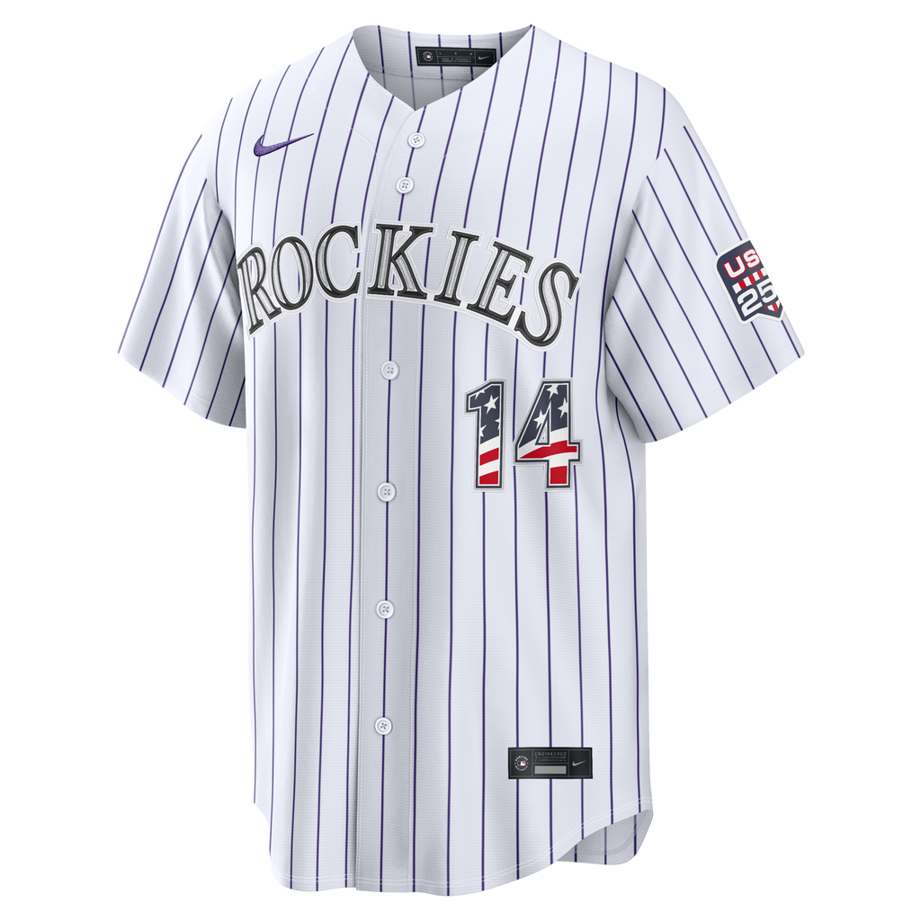 Fourth of July Colorado Rockies Ezequiel Tovar Nike White USA 250 Stadium Jersey