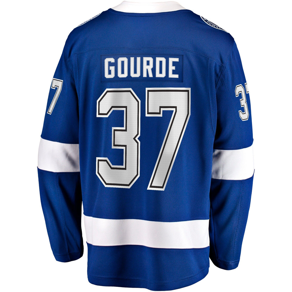 Tampa Bay Lightning Yanni Gourde Fanatics Blue Home Breakaway Jersey