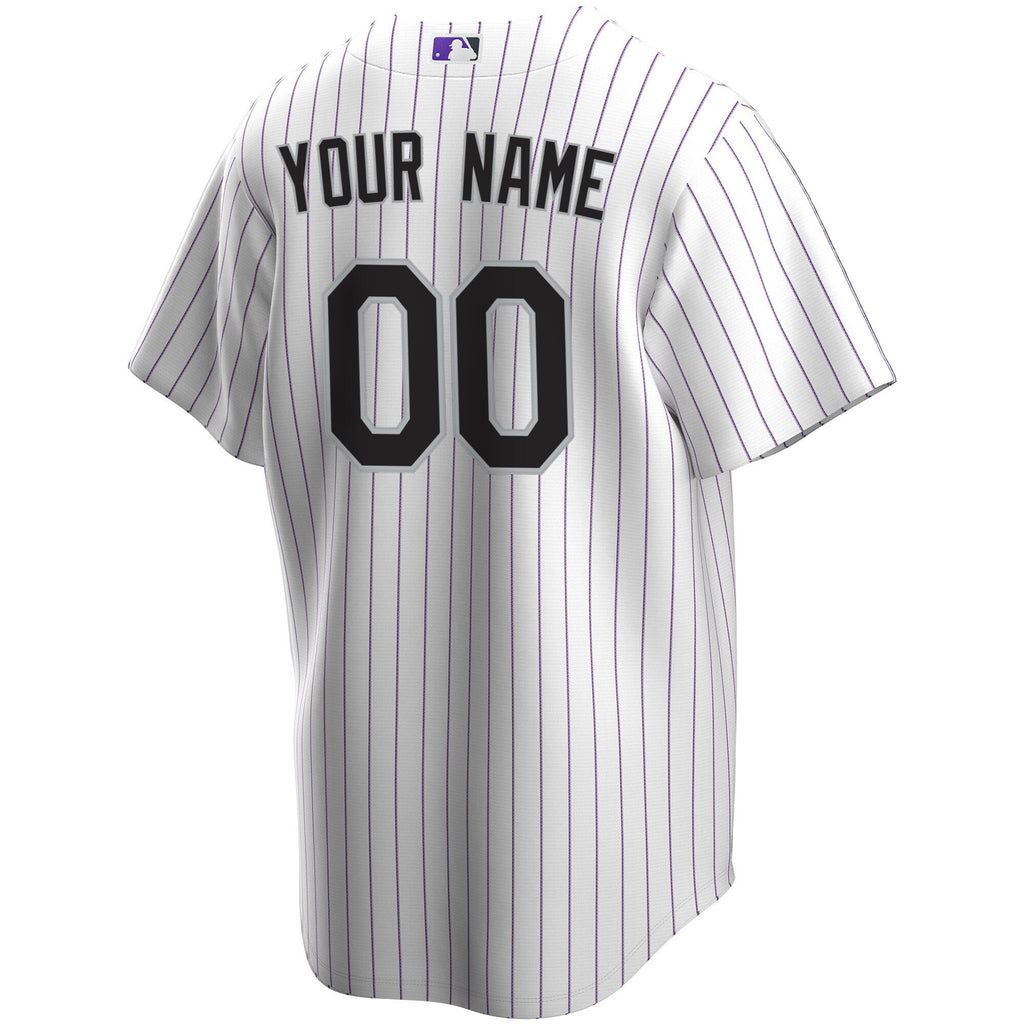 Colorado Rockies Nike White Home Replica Custom Jersey