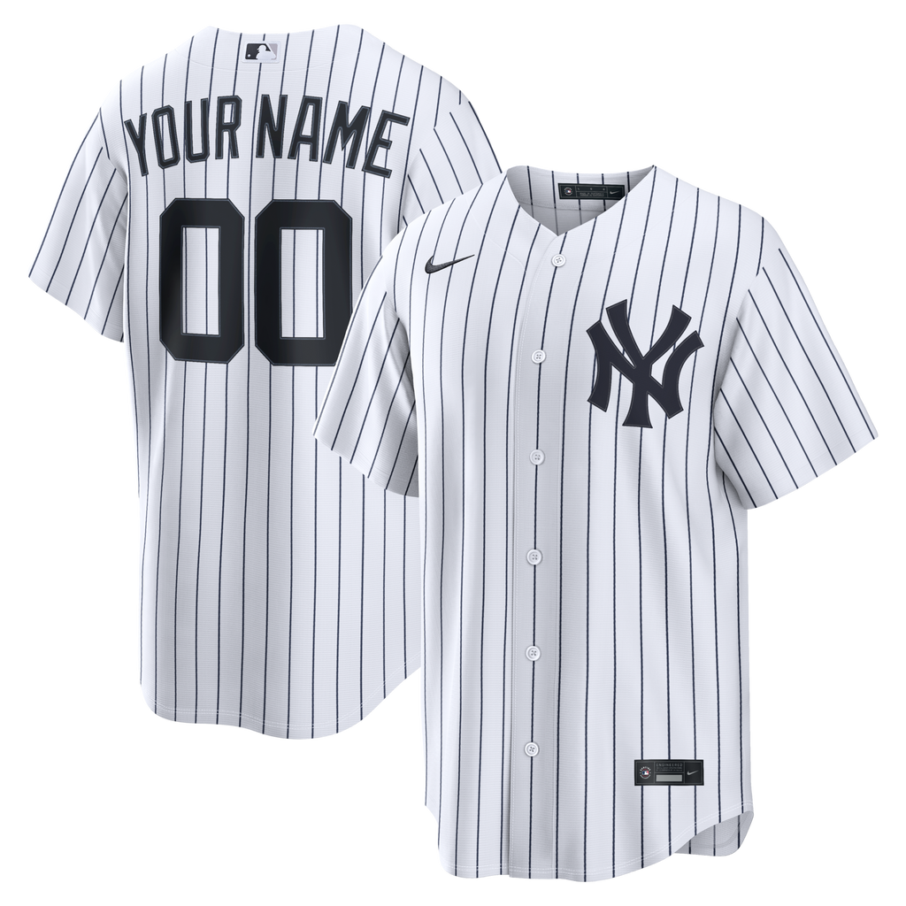 New York Yankees Nike White Home Replica Custom Jersey