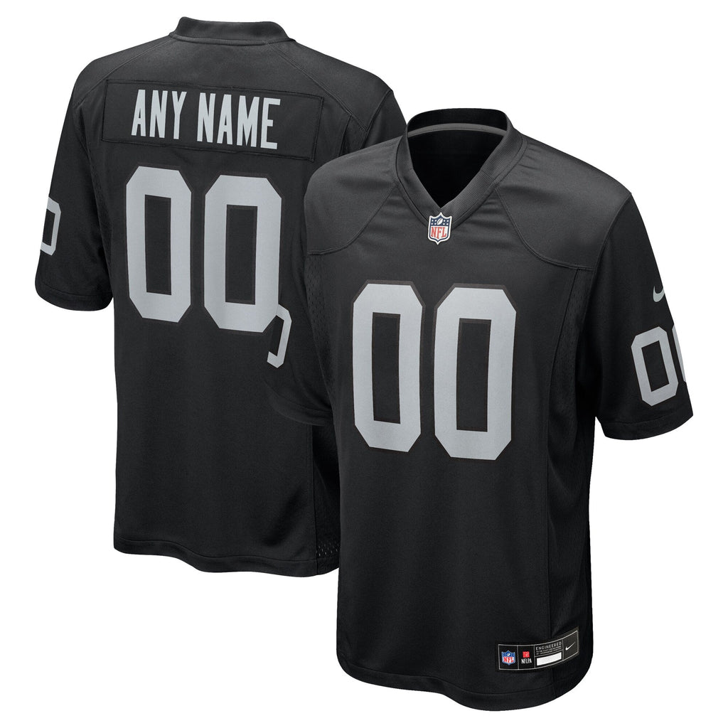 Las Vegas Raiders Nike Black Custom Game Jersey