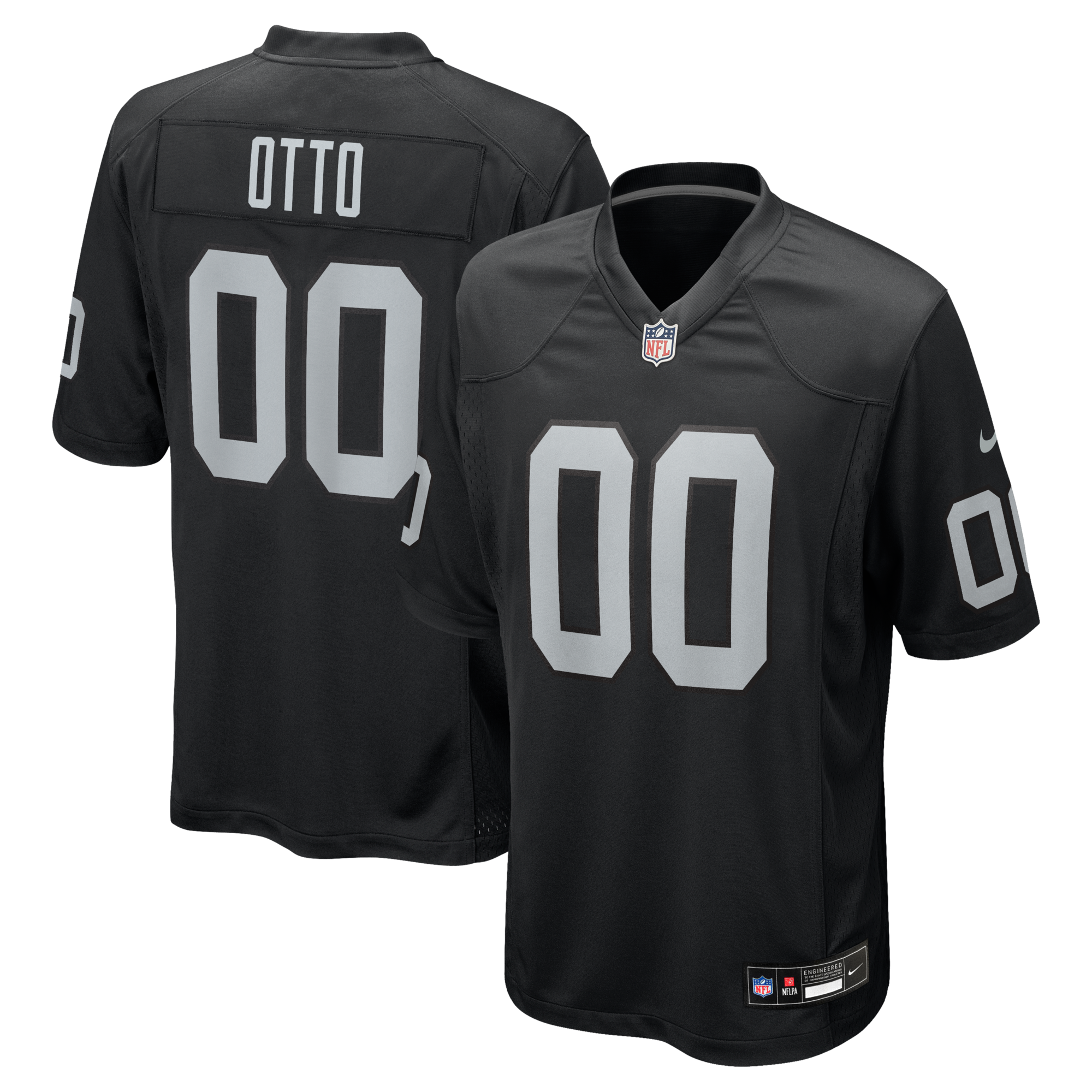 Las Vegas Raiders Jim Otto Nike Black Game Retired Player Jersey