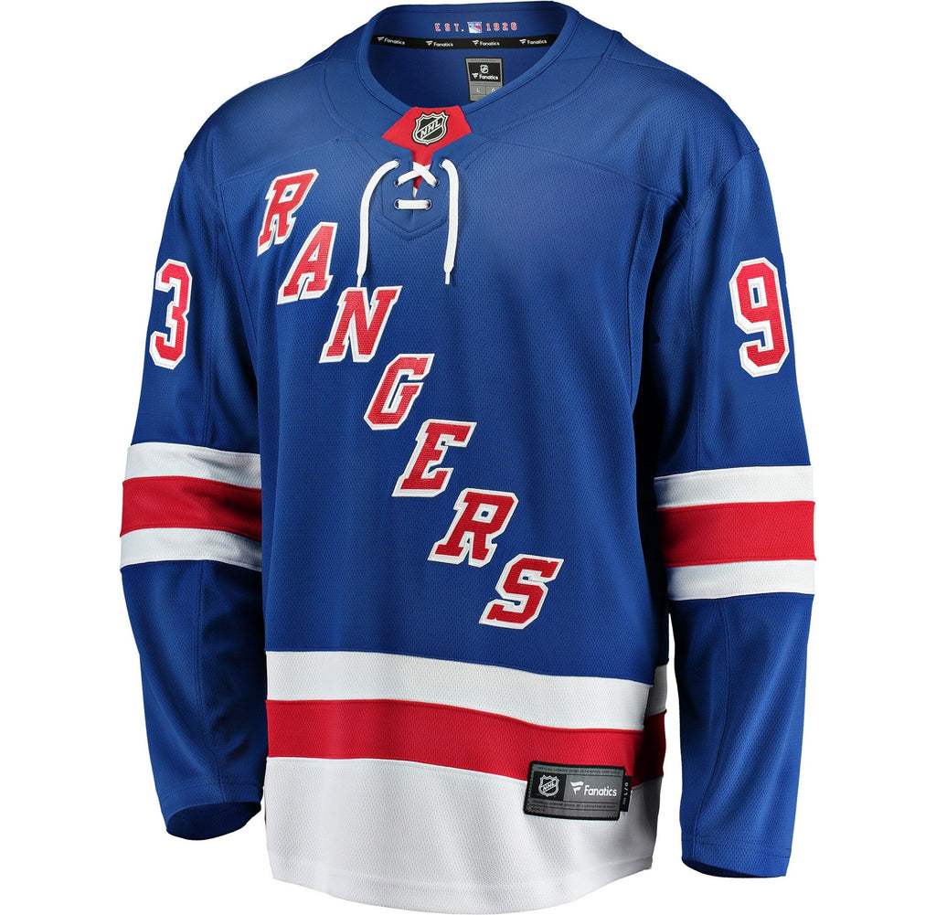 New York Rangers Mika Zibanejad Fanatics Blue Home Breakaway Player Jersey
