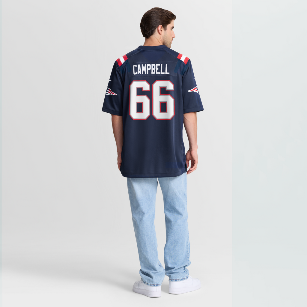 New England Patriots Will Campbell Nike Navy Team Game Jersey