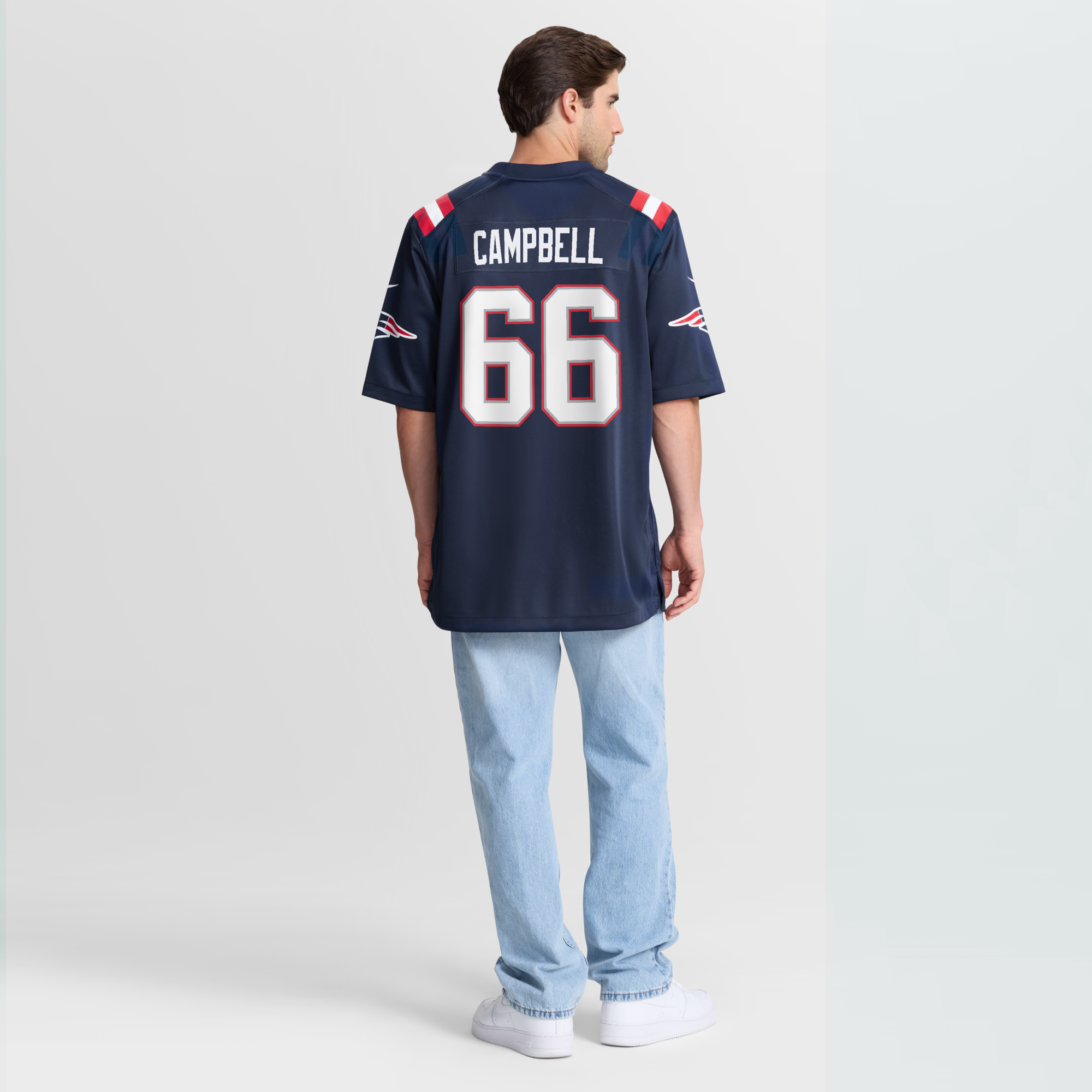 New England Patriots Will Campbell Nike Navy Team Game Jersey