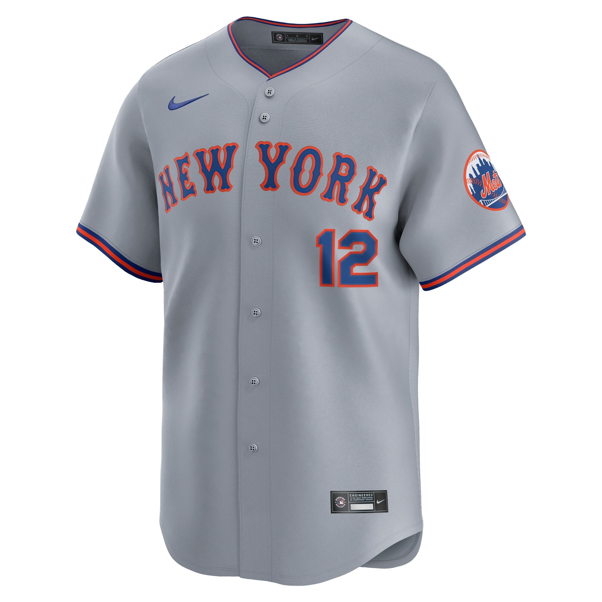 New York Mets Francisco Lindor Nike Gray Road Limited Player Jersey