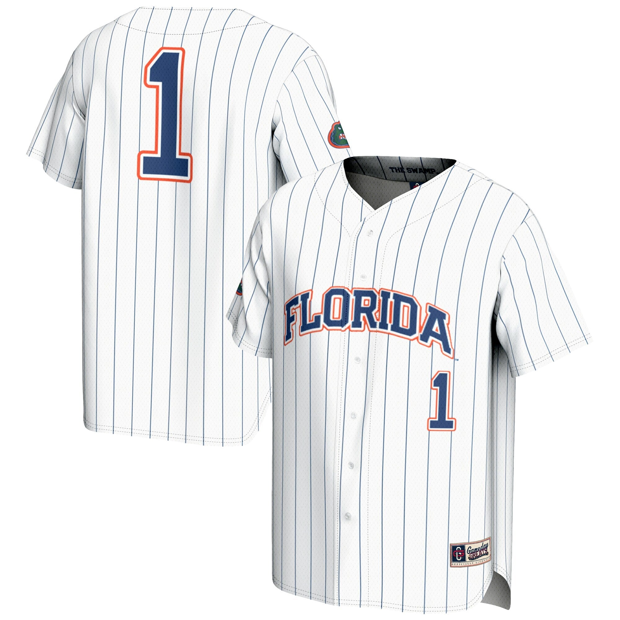 GameDay Greats #1 White Florida Gators Lightweight Baseball Jersey