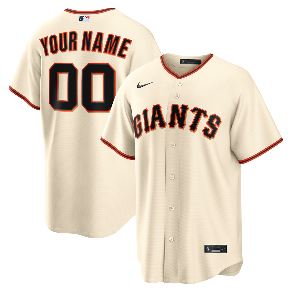 San Francisco Giants Nike Cream Home Replica Custom Jersey