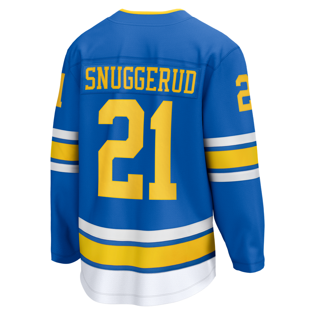 St. Louis Blues Jimmy Snuggerud Fanatics Blue Home Breakaway Jersey