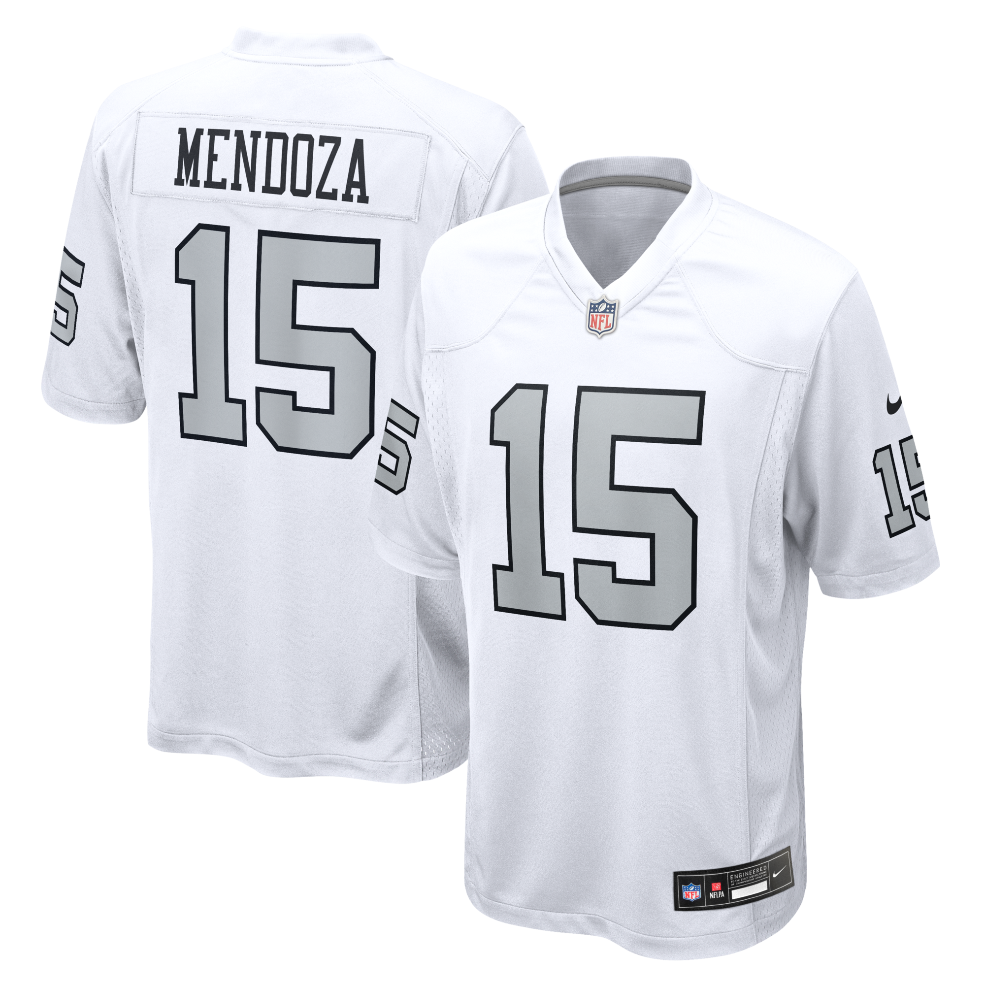 Las Vegas Raiders Fernando Mendoza Nike White Alternate Game Player Jersey