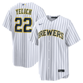 Milwaukee Brewers Christian Yelich Nike White Alternate Replica Jersey