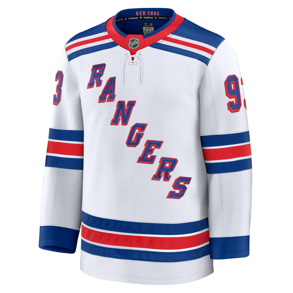 New York Rangers Mika Zibanejad Fanatics White Away Premium Jersey