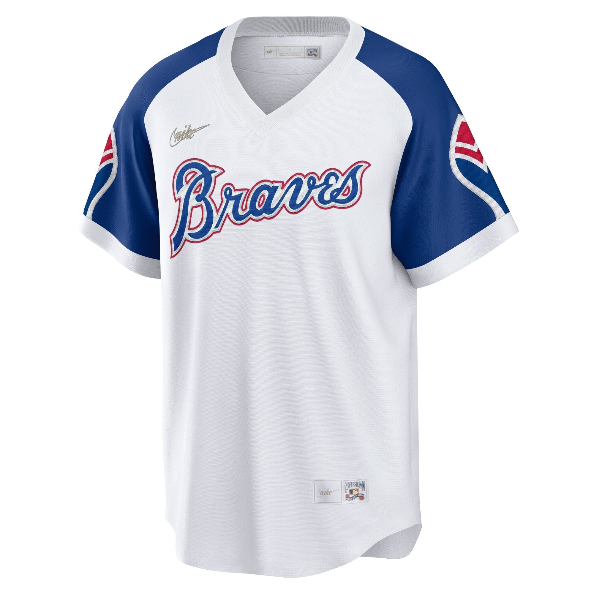 Atlanta Braves Hank Aaron Nike White Home Cooperstown Collection Player Jersey