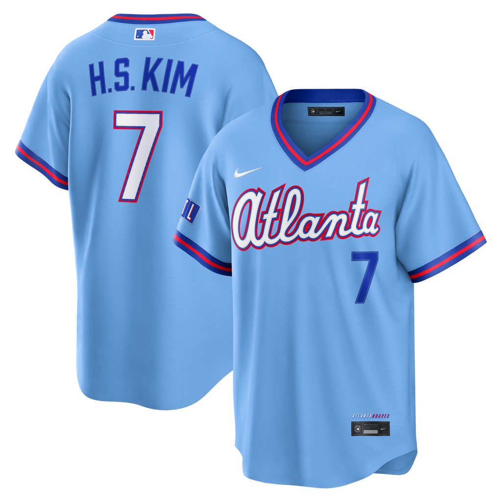 Atlanta Braves Ha-Seong Kim Nike Powder Blue 2026 City Connect Stadium Jersey